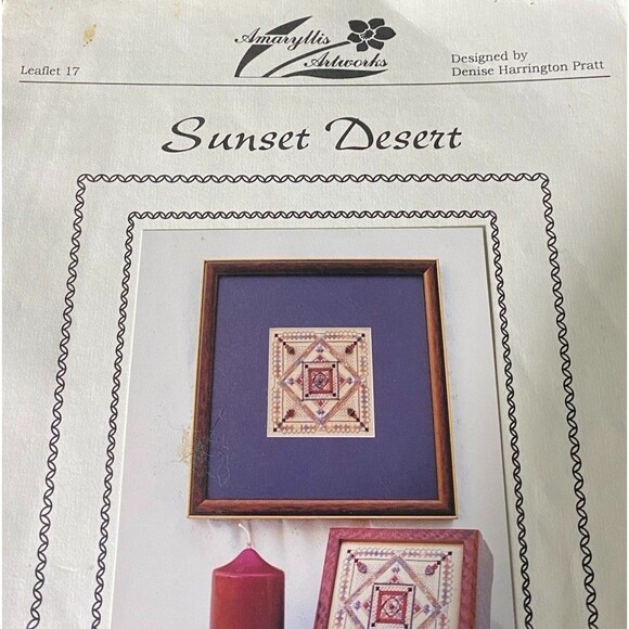 Sunset Desert Cross Stitch Leaflet 17 Mandala Series 1 Amaryllis Artworks - Picture 2 of 10